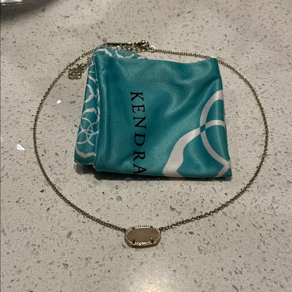Kendra Scott Elisa Necklace Rose Quartz NWT - Picture 4 of 8